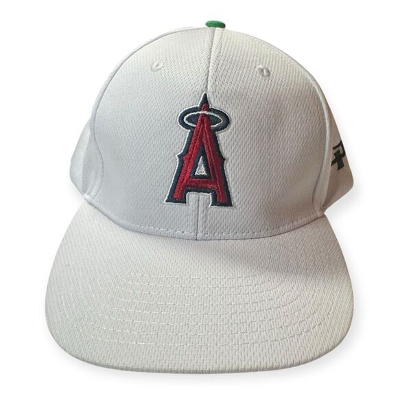 Anaheim Angels MLB Snapback Hat White Cal Poly Pomona (CPP) Mustang Edition Rare - Picture 3 of 7